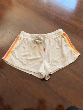 EUC - PJ Salvage - Women's Lt. Gray Terry Cloth Lounge Shorts  - Size Small